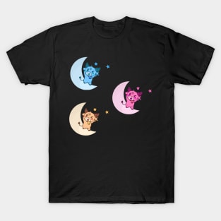 Cute Cows Dancing on Moon Sticker Pack T-Shirt